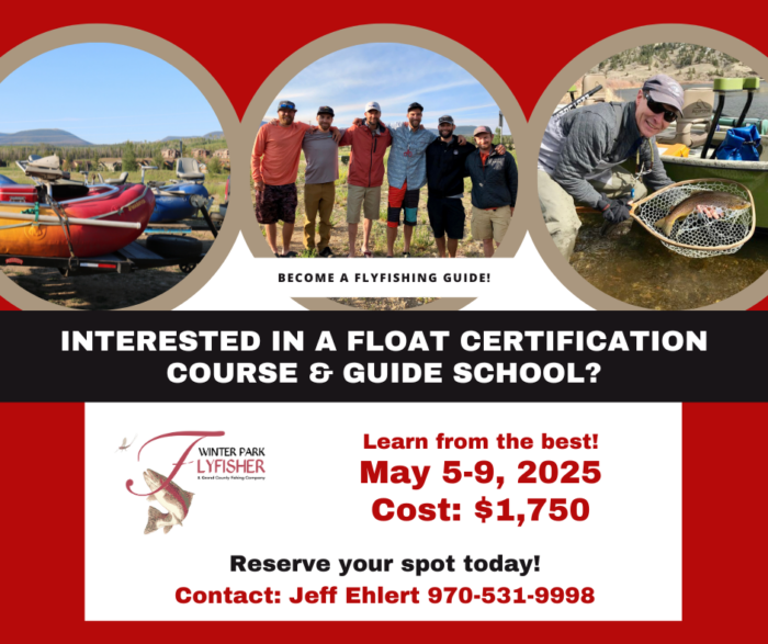 Become a flyfishing guide or improve your rowing skills, Float Certification Course and Guide School